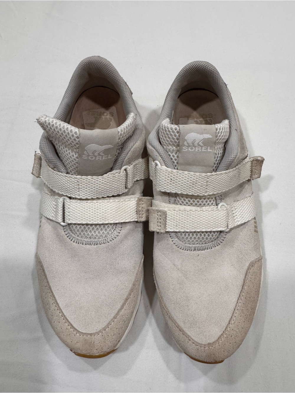 Sorel Women's Cream/Light Gray Strap Sneakers